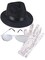 MJ King Of Pop Costume Bundle With Fedora Hat Glove And Sunglasses